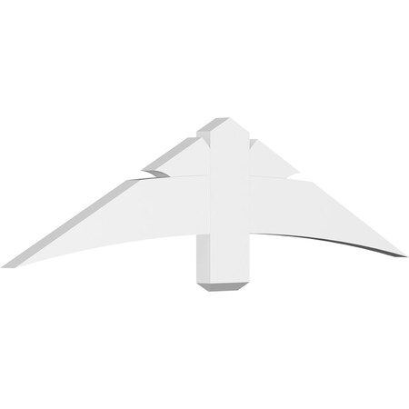 Ekena Millwork Davenport Architectural Grade PVC Gable Bracket, 60"W x 15"H x 2"D x 6"F, 6/12 Pitch GBP060X15X0206DAV00